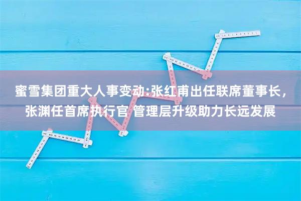 蜜雪集团重大人事变动:张红甫出任联席董事长，张渊任首席执行官 管理层升级助力长远发展